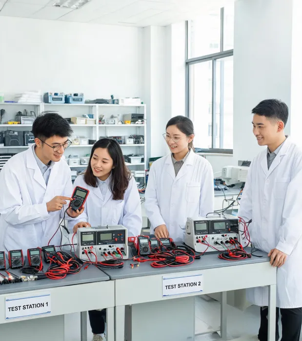 Extech Multimeter support team in a power equipment lab